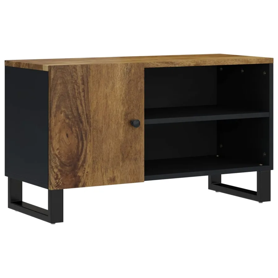 Meuble TV 80x33x46 cm bois de manguier et d'ingénierie - 10