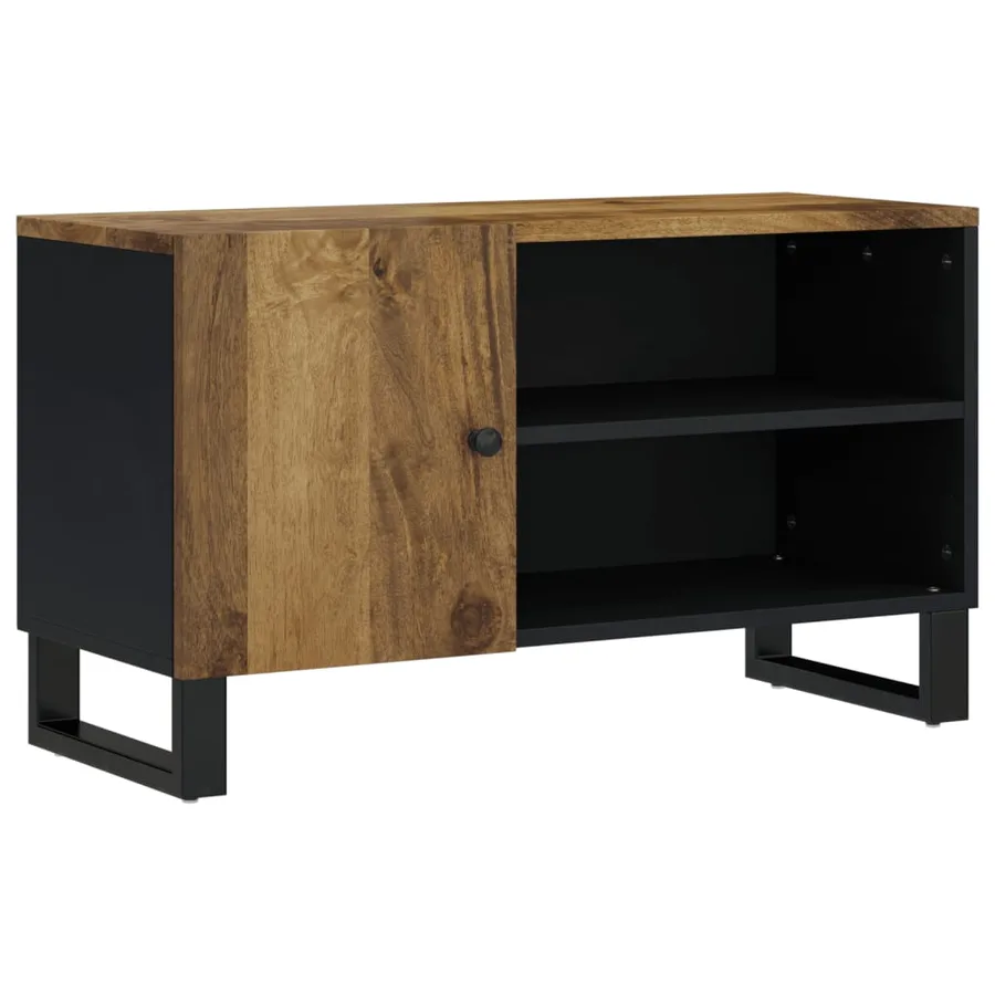 Meuble TV 80x33x46 cm bois de manguier et d'ingénierie - 13