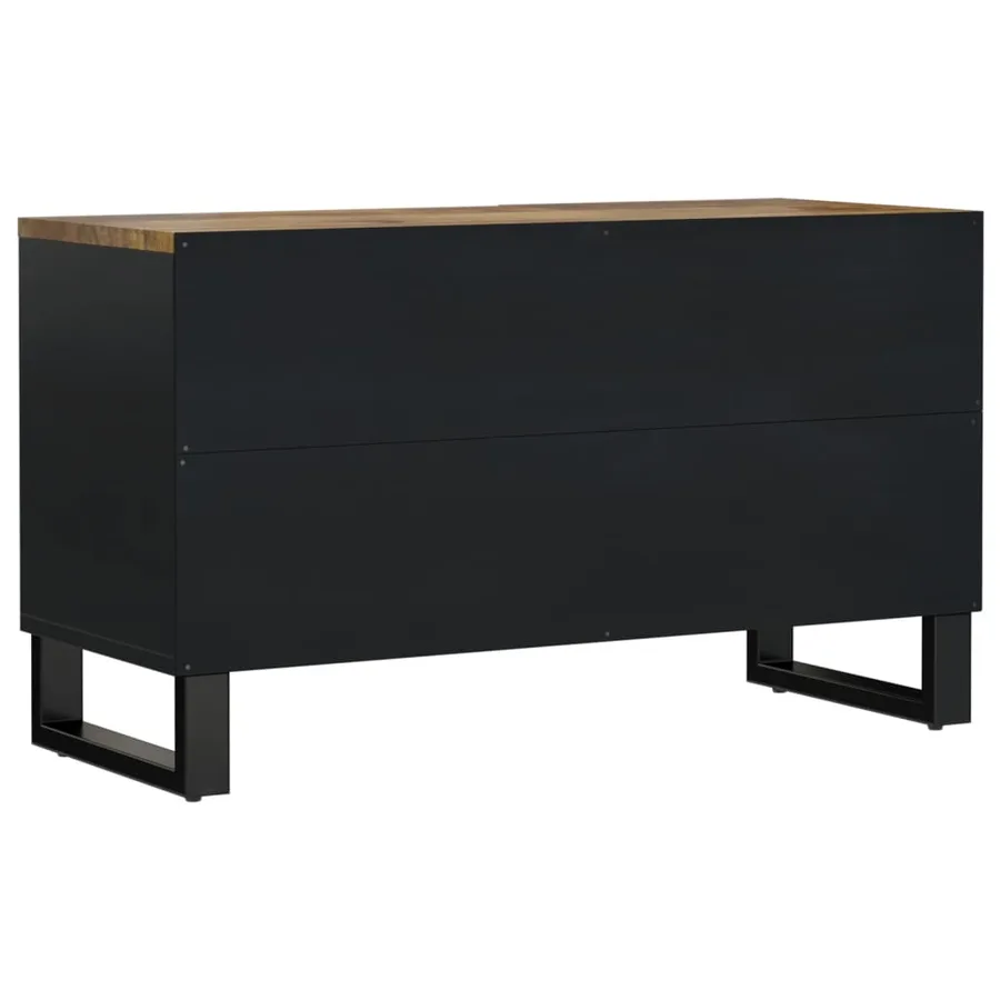Meuble TV 80x33x46 cm bois de manguier et d'ingénierie - 6