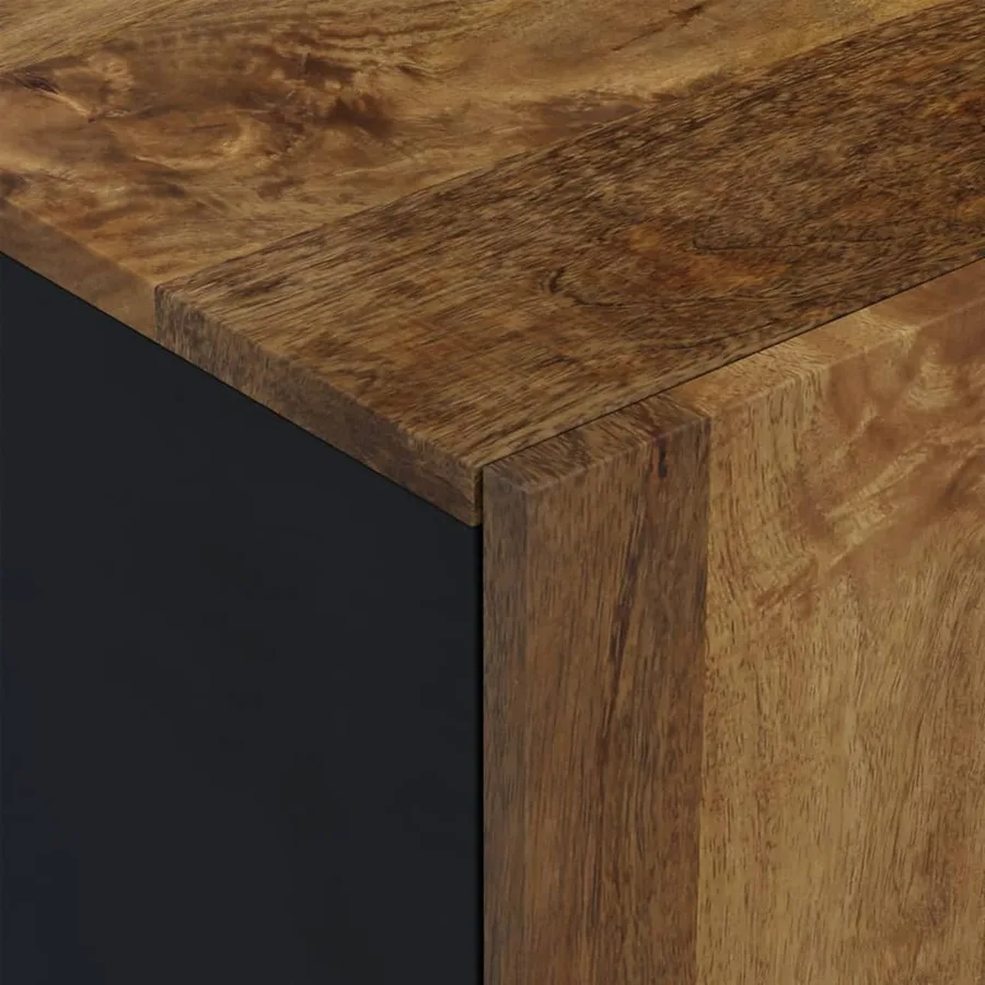Meuble TV 80x33x46 cm bois de manguier et d'ingénierie - 7