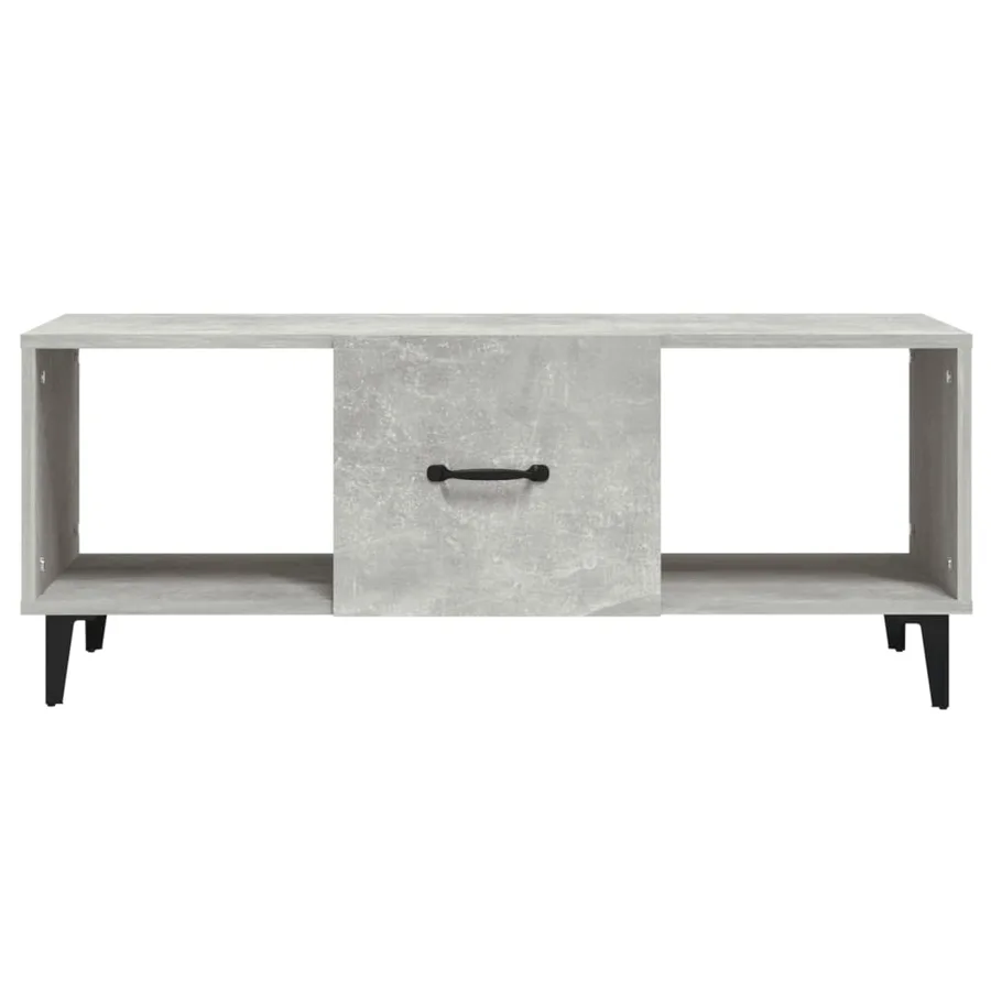Table basse Gris béton 102x50x40 cm Bois d'ingénierie - 5