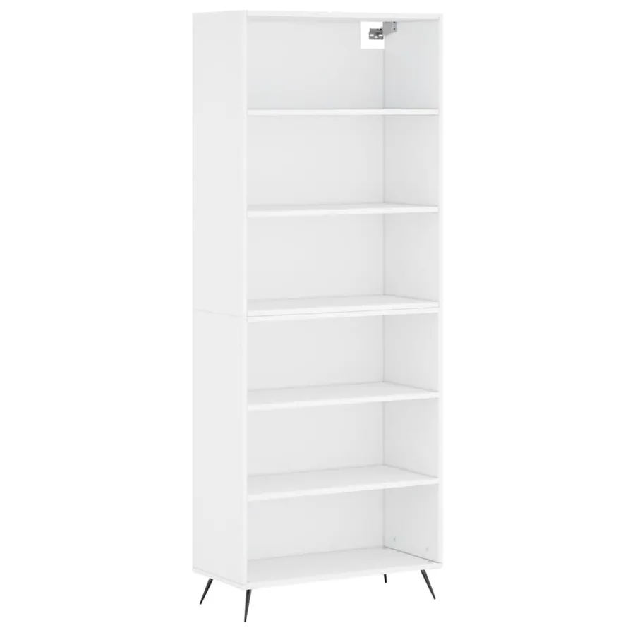 Buffet blanc 69,5x32,5x180 cm bois d'ingénierie - 2
