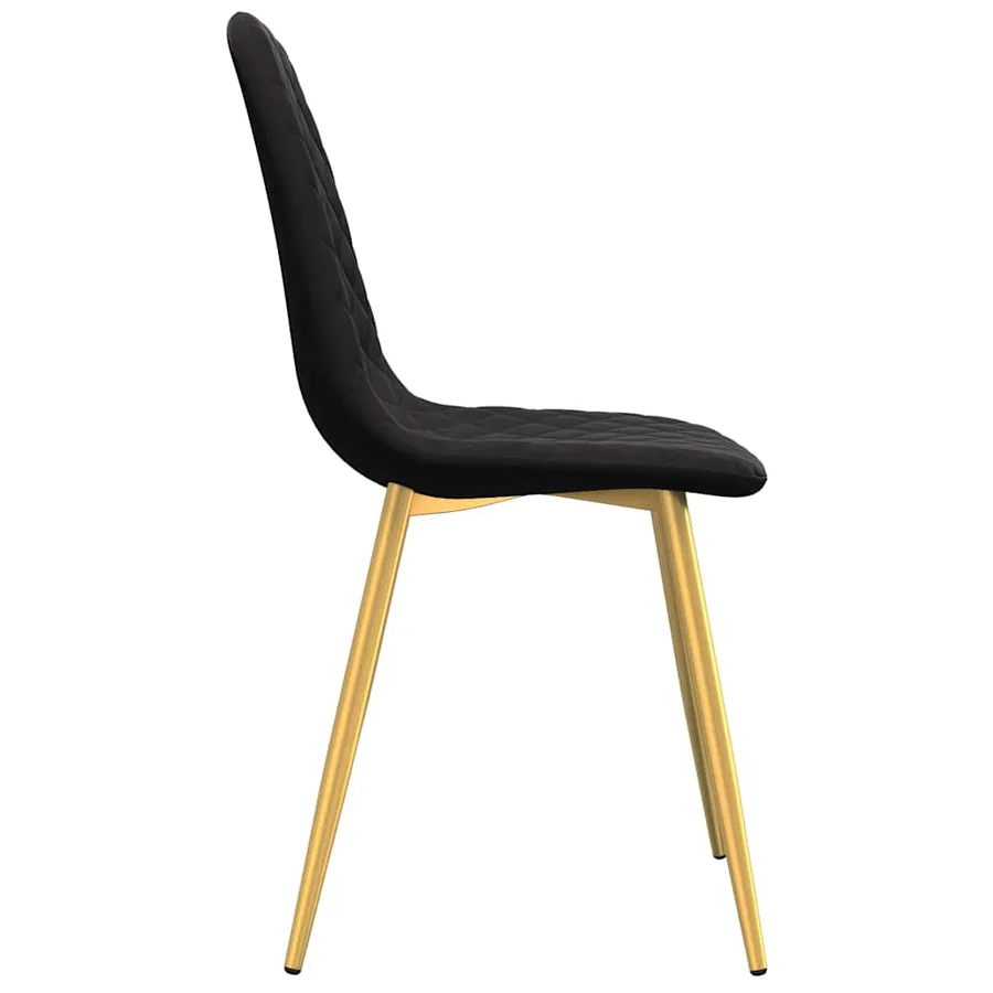 Chaises à manger lot de 4 Noir Velours - 5