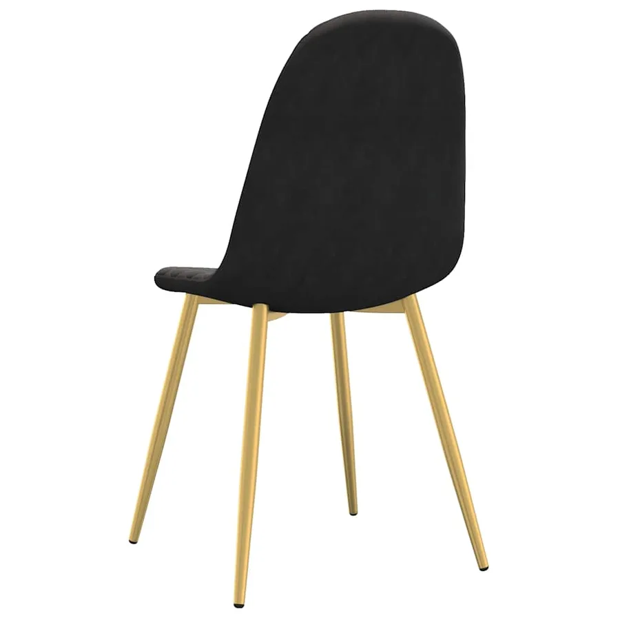 Chaises à manger lot de 4 Noir Velours - 6
