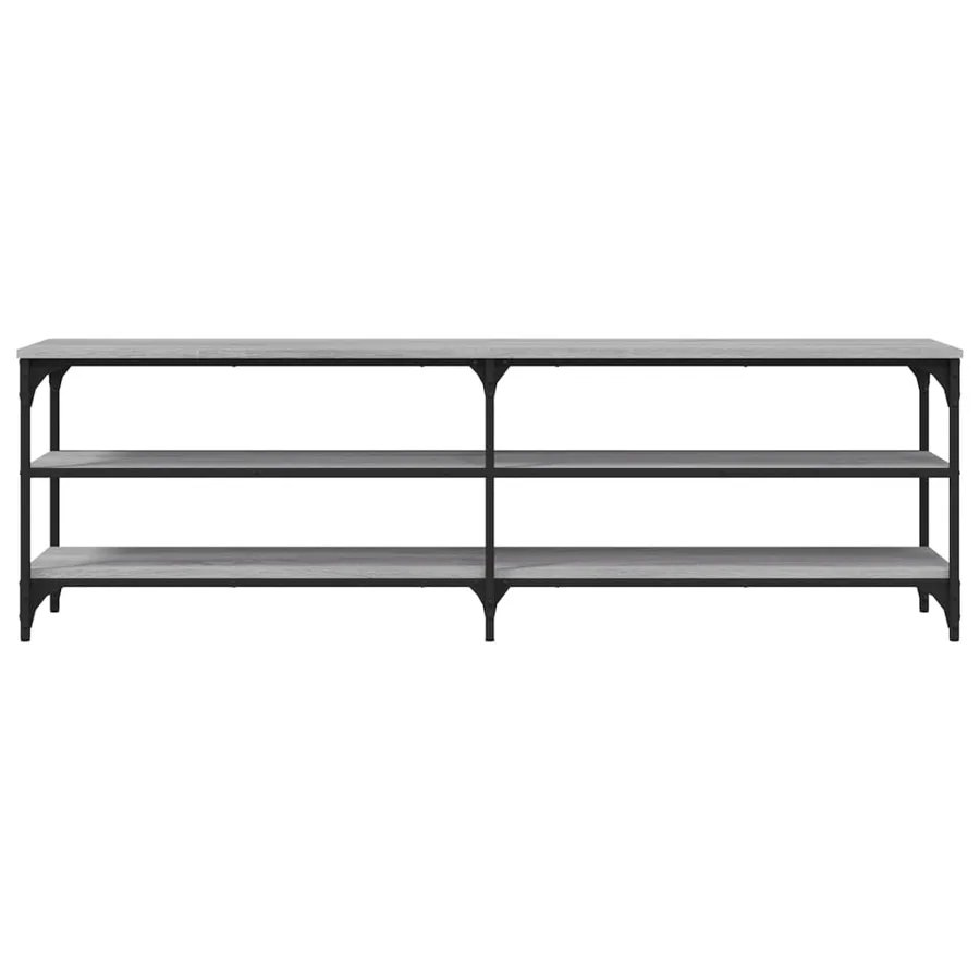 Meuble TV sonoma gris 160x30x50 cm bois d'ingénierie - 5
