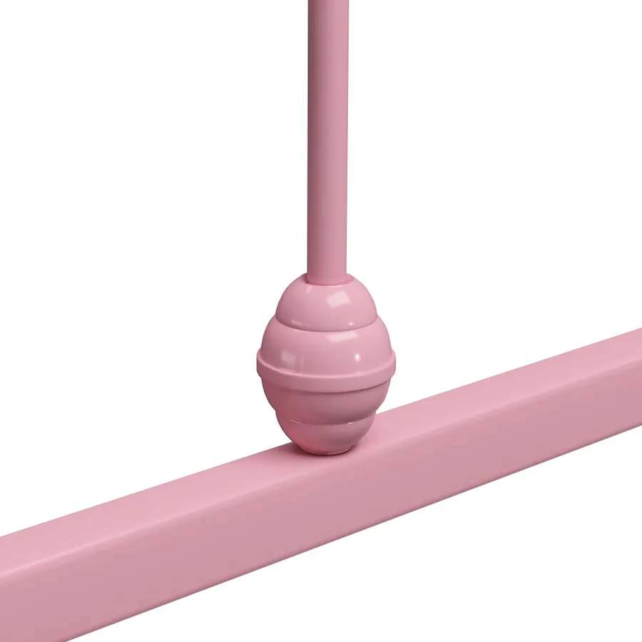 Cadre de lit sans matelas rose métal 100x200 cm - 5