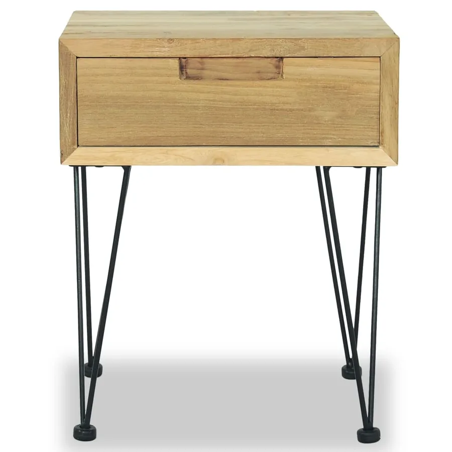 Table de chevet 40x30x50 cm Teck - 6