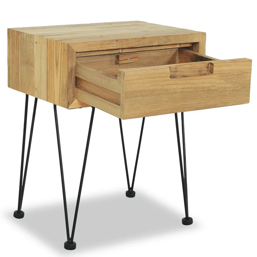 Table de chevet 40x30x50 cm Teck - 7