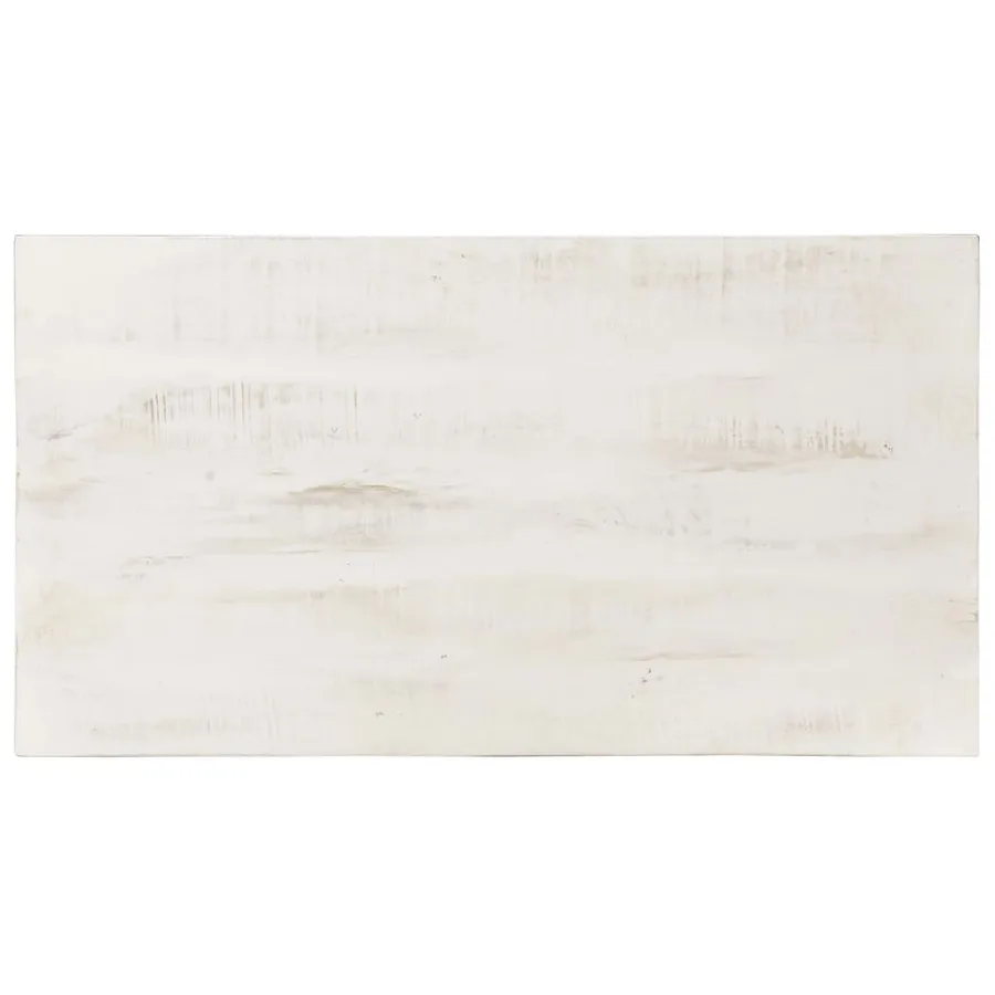 Table basse Blanc 110x60x45 cm Bois de manguier massif - 4