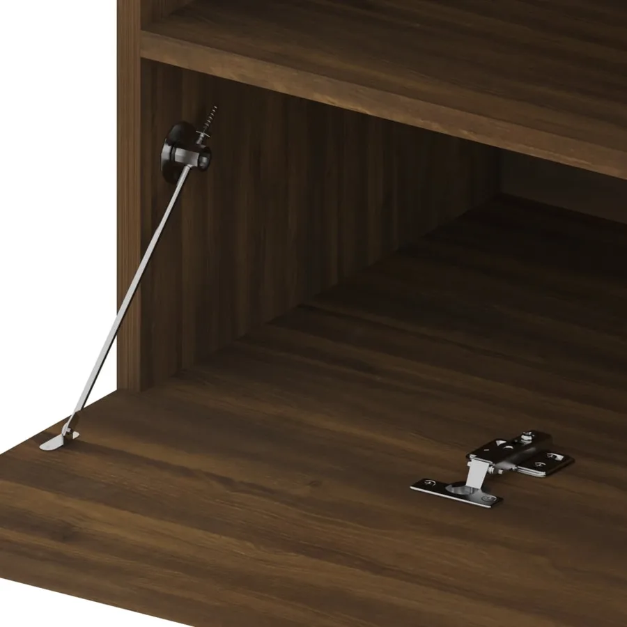 Meuble TV avec lumières LED Chêne marron 75x35x40 cm - 9