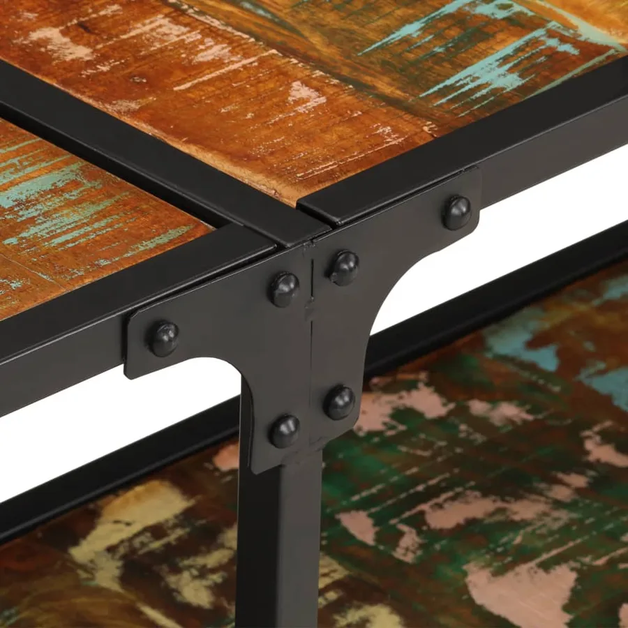 Meuble TV 150x30x41 cm bois massif de récupération - 10