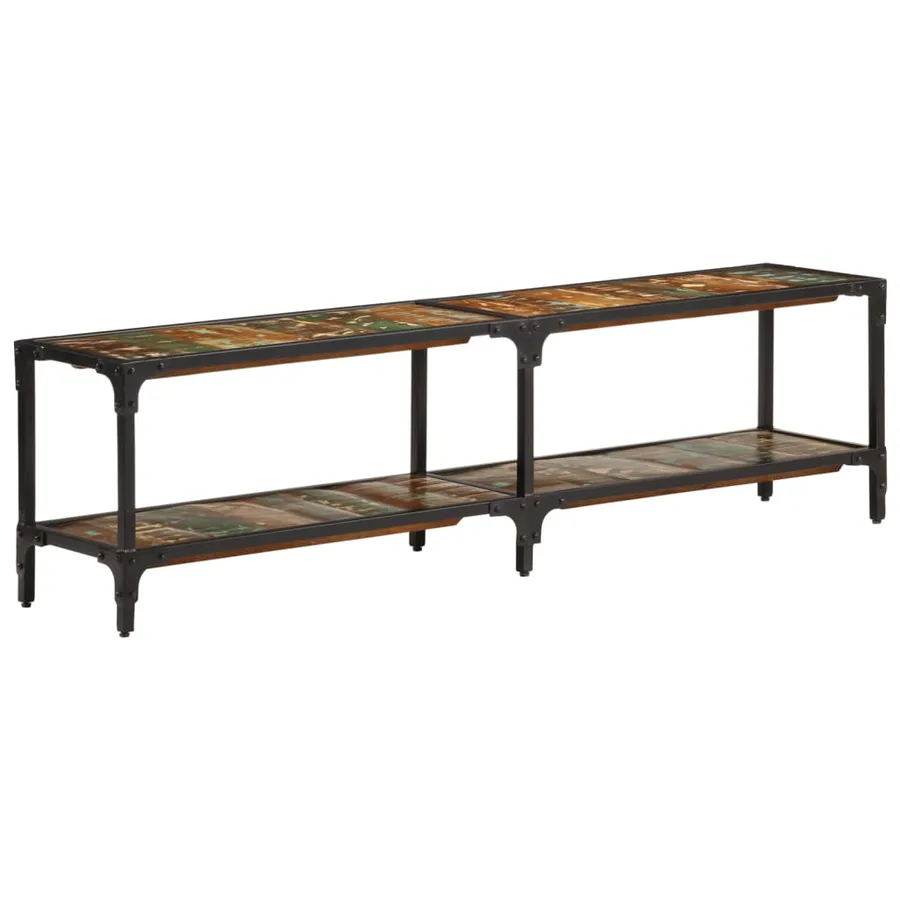 Meuble TV 150x30x41 cm bois massif de récupération - 2