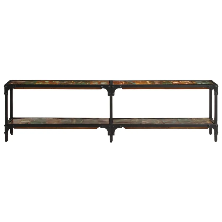Meuble TV 150x30x41 cm bois massif de récupération - 4