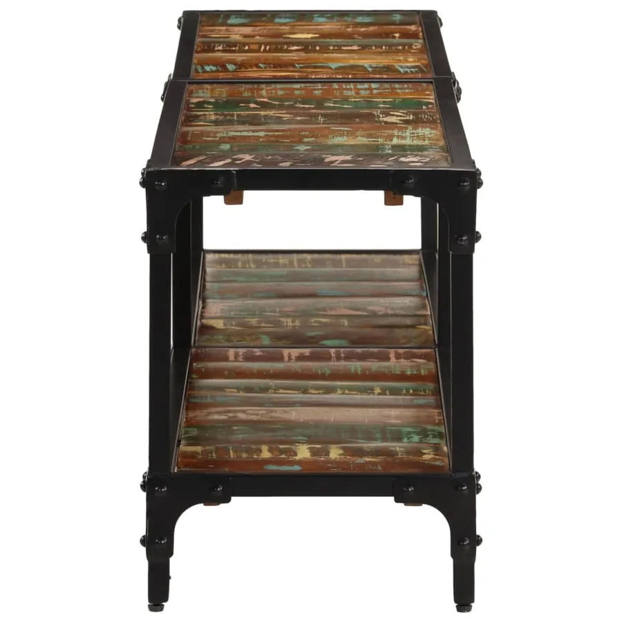 Meuble TV 150x30x41 cm bois massif de récupération - 6