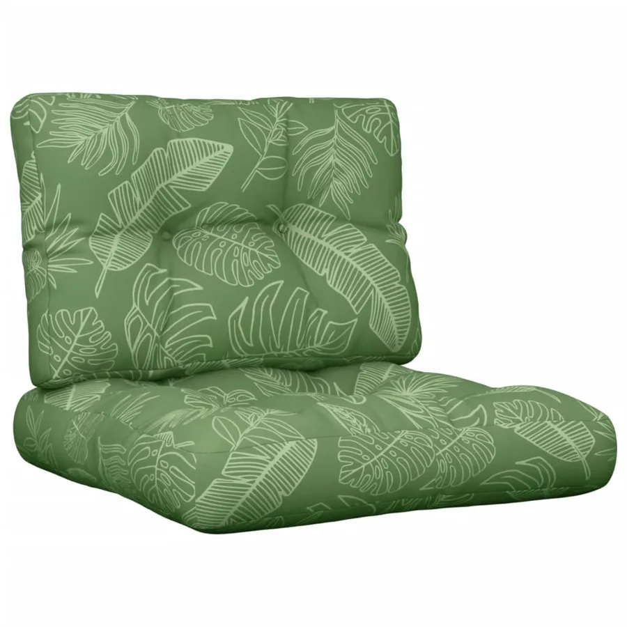 Coussins de palette lot de 2 motif de feuilles tissu - 2