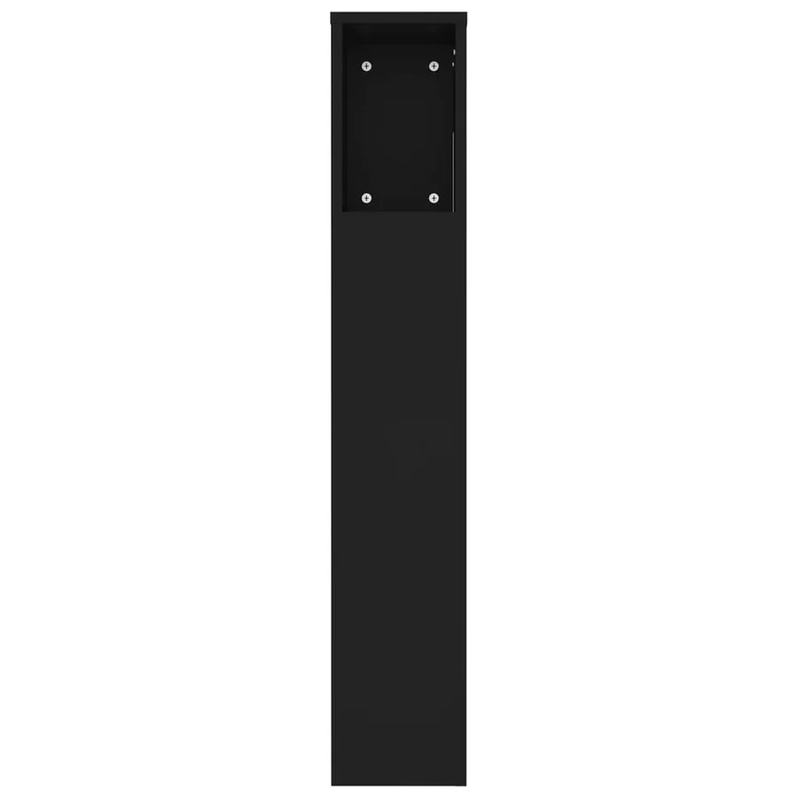 Armoire de tête de lit Noir 220x18,5x104,5 cm - 5
