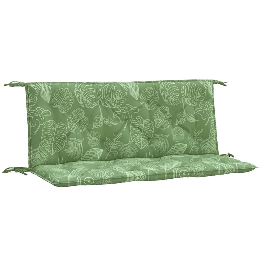 Coussins de banc de jardin lot de 2 motif de feuilles tissu - 2