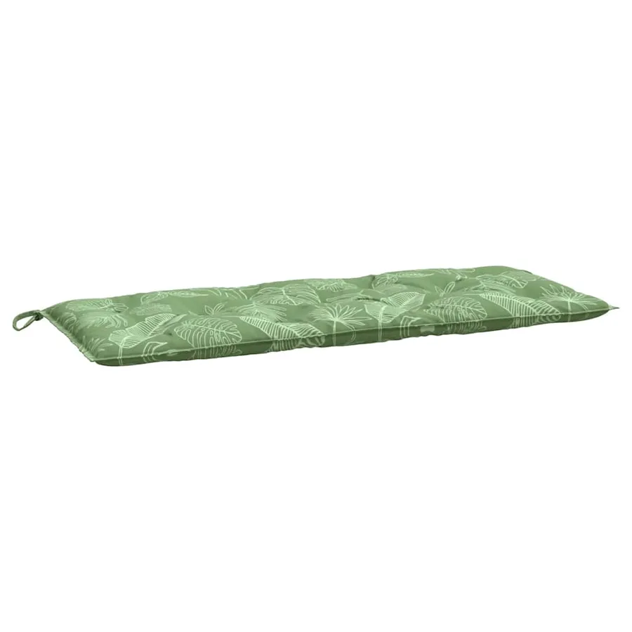Coussins de banc de jardin lot de 2 motif de feuilles tissu - 5
