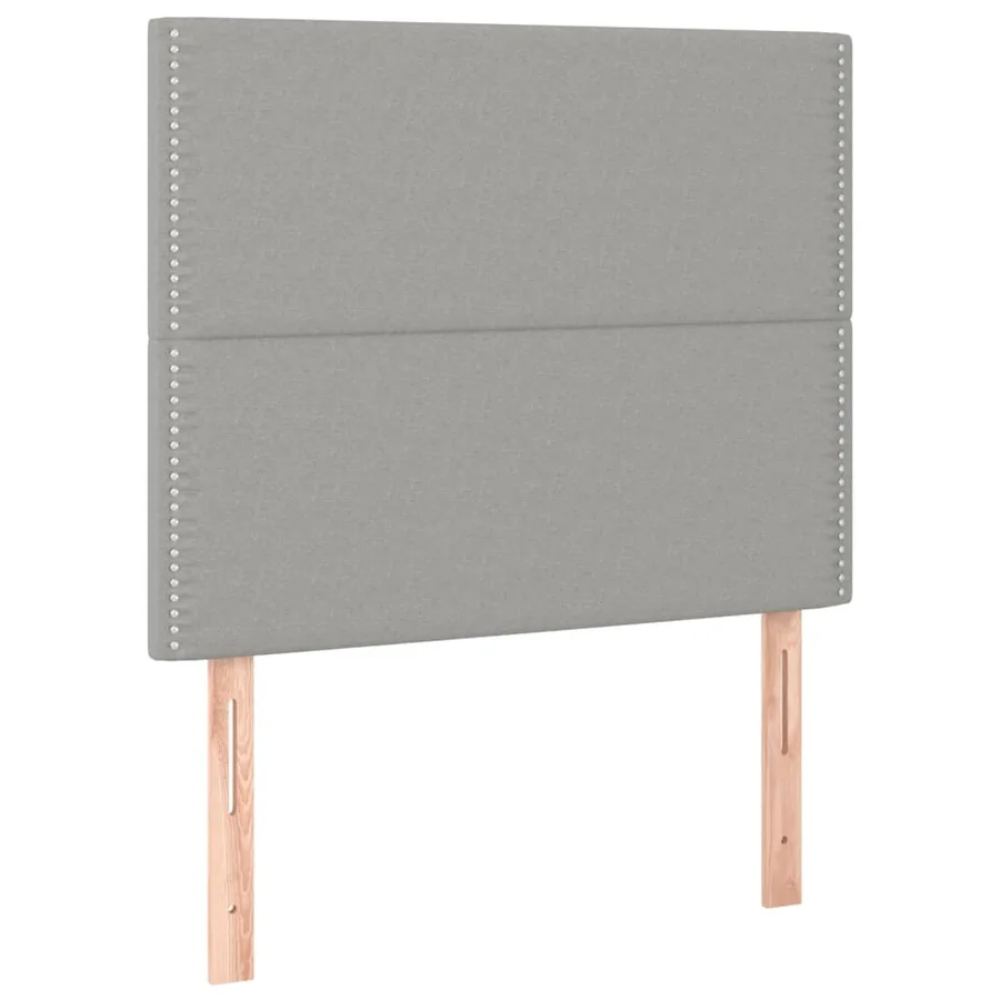 Sommier à lattes de lit et matelas et LED Gris clair 100x200 cm - 7