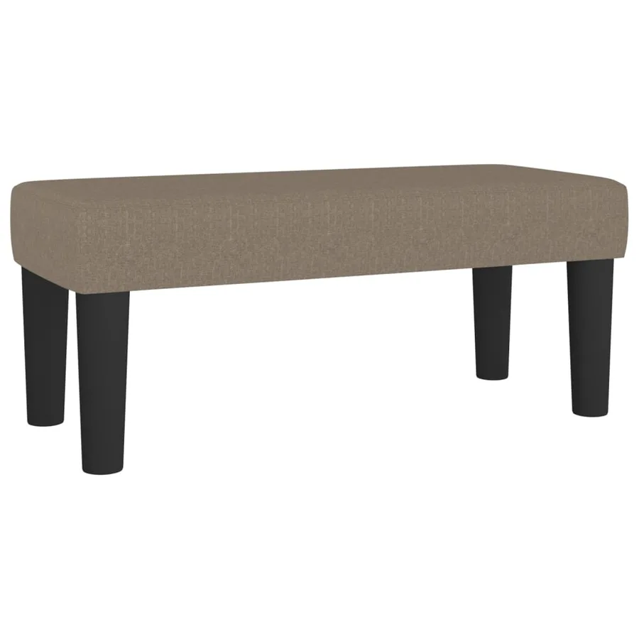 Sommier à lattes de lit avec matelas Taupe 90x200 cm Tissu - 7