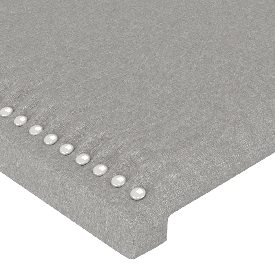 Tête de lit à LED Gris clair 203x16x118/128 cm Tissu - 5