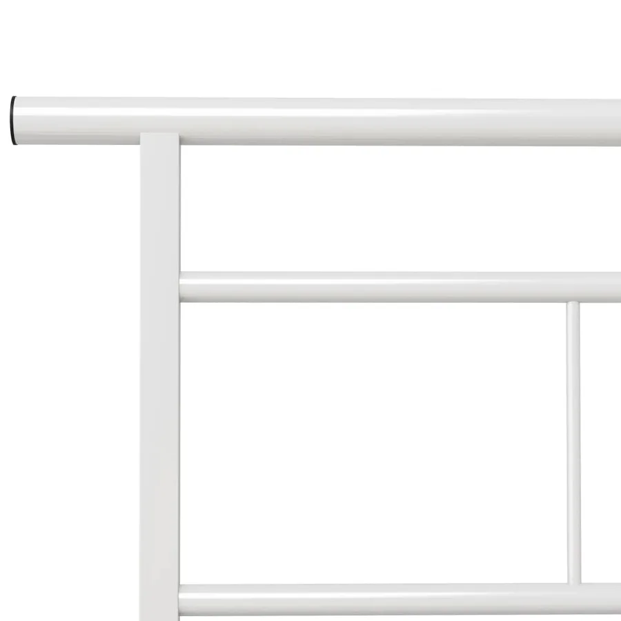 Cadre de lit sans matelas blanc métal 90x200 cm - 5
