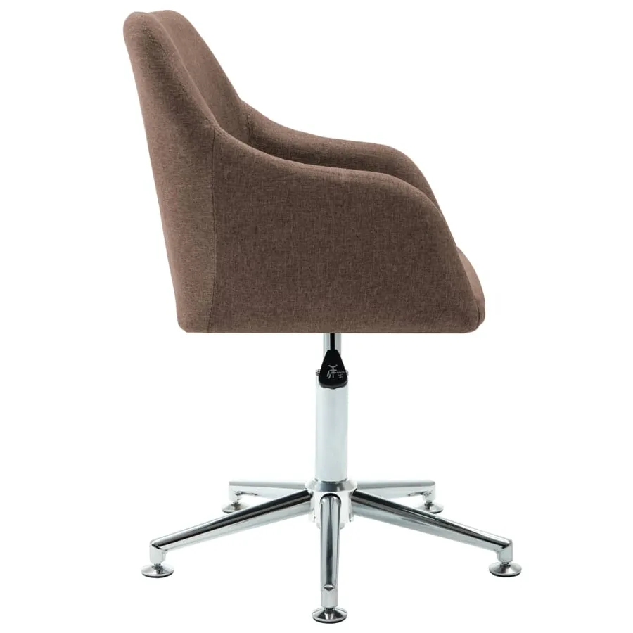 Chaises pivotantes à manger lot de 4 marron tissu - 5