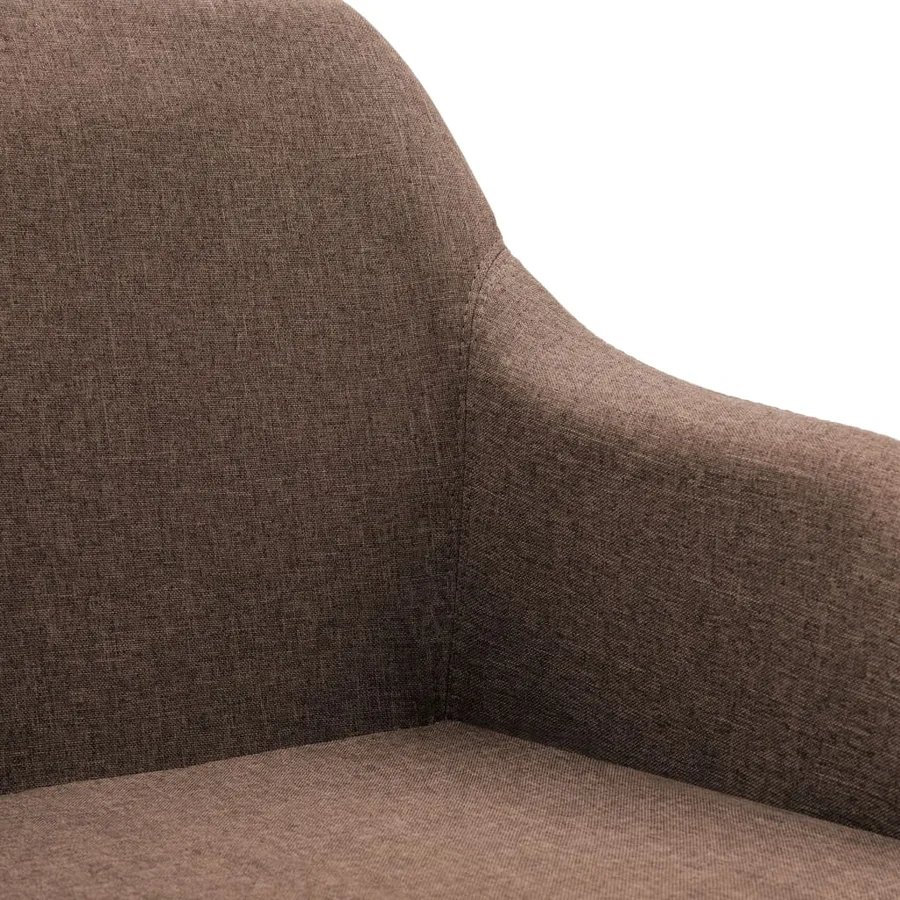 Chaises pivotantes à manger lot de 4 marron tissu - 8