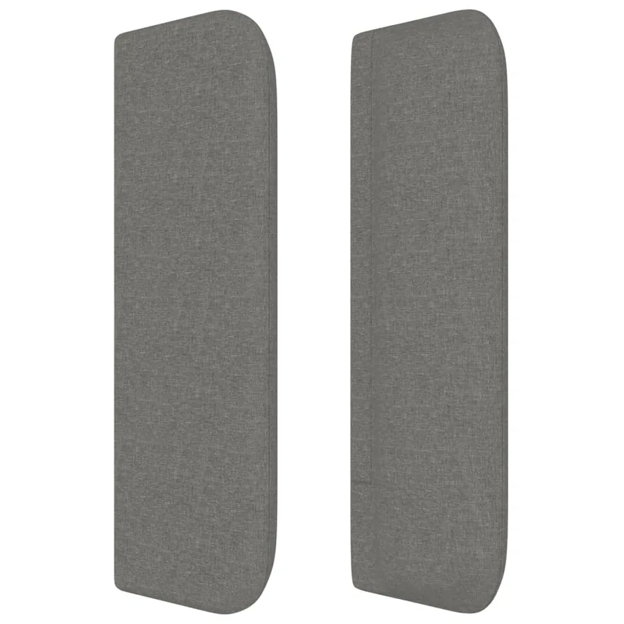 Tête de lit avec oreilles Gris foncé 93x16x78/88 cm Tissu - 4