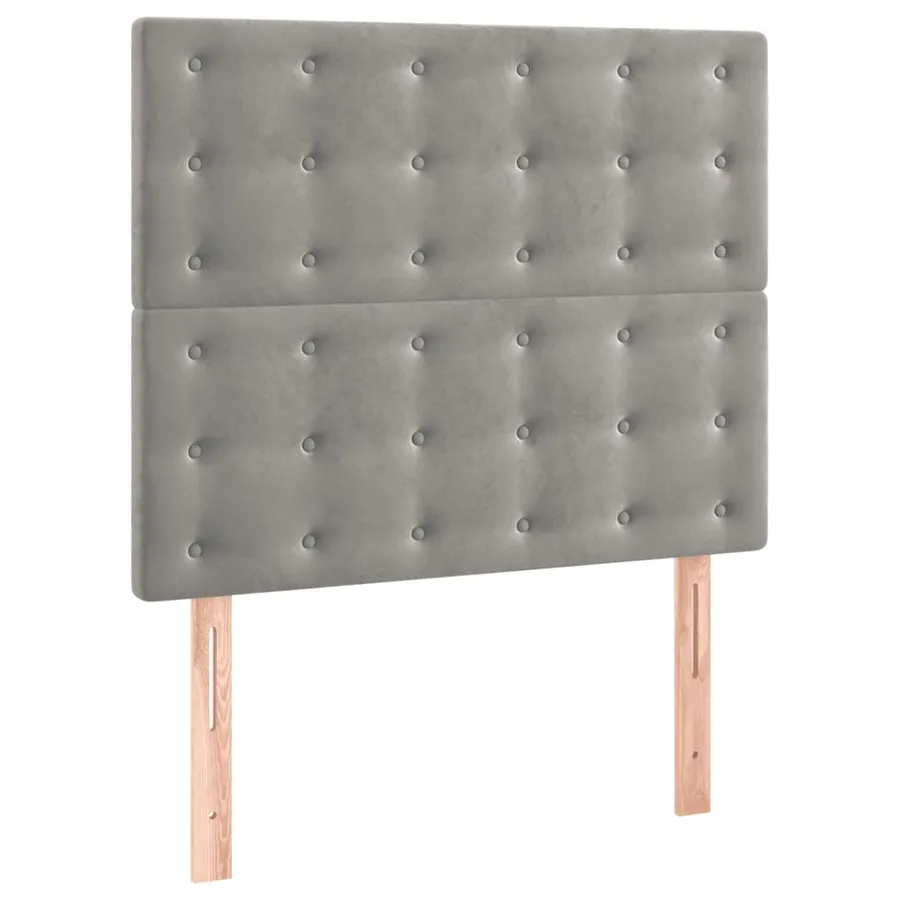 Sommier à lattes de lit et matelas Gris clair 90x190 cm Velours - 6