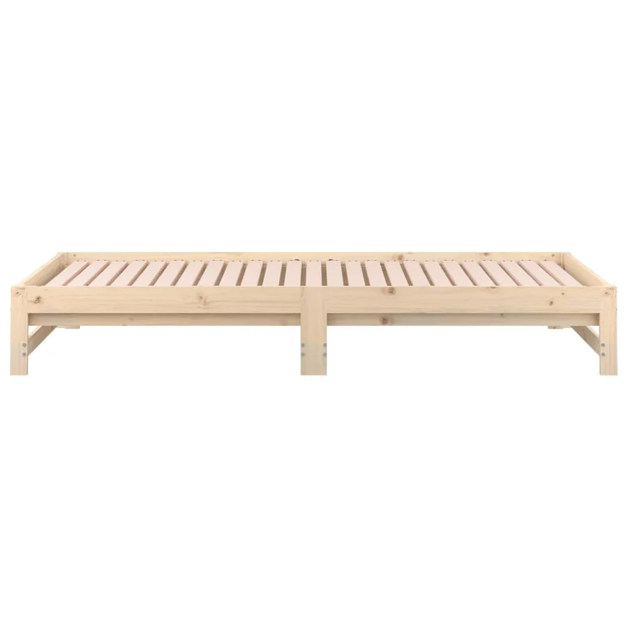 Lit coulissant sans matelas 2x(90x190) cm Bois de pin massif - 10