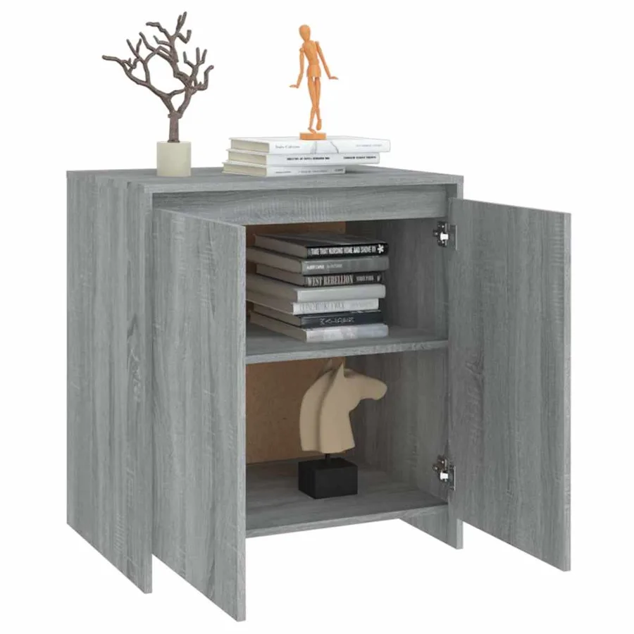 Buffet Sonoma gris 70x41x75 cm Bois d'ingénierie - 5