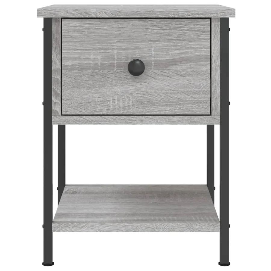 Tables de chevet 2 pcs sonoma gris 34x35,5x45cm bois ingénierie - 7