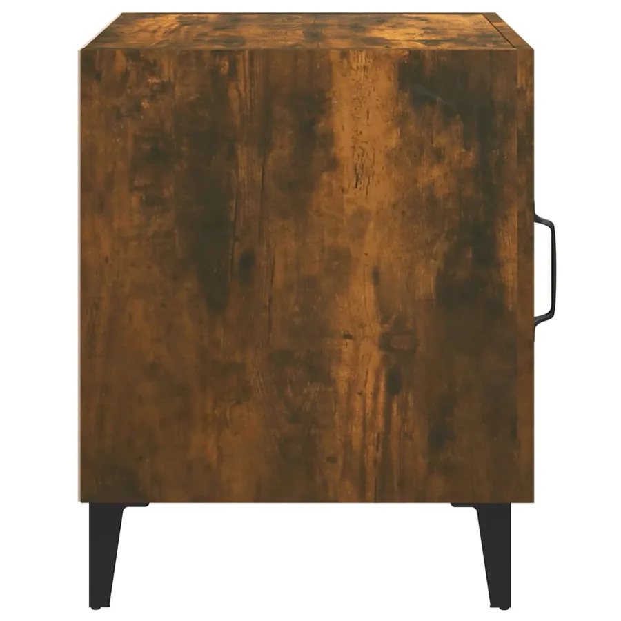 Tables de chevet 2 pcs Chêne fumé Bois d'ingénierie - 5