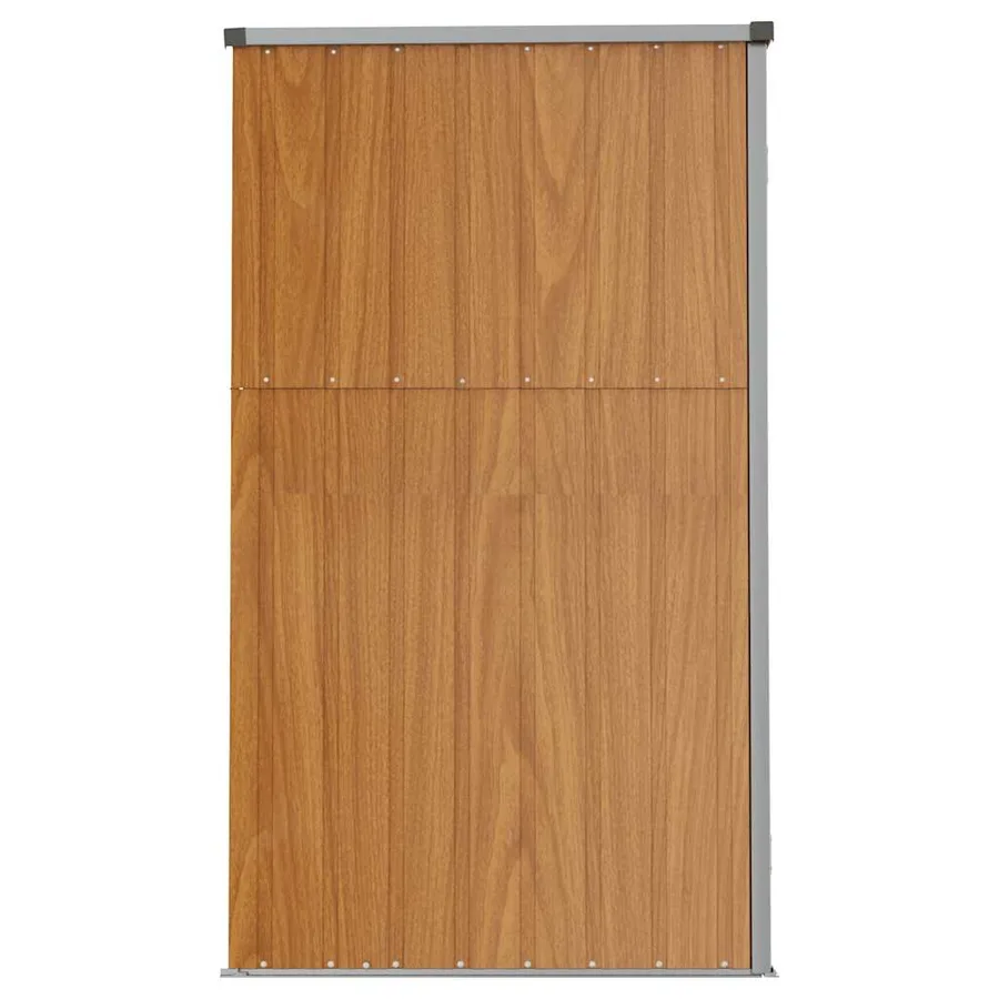 Abri à outils de jardin marron 161x89x161 cm acier galvanisé - 5