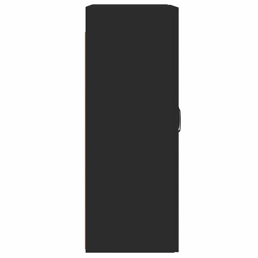Armoires murales 2 pcs noir bois d'ingénierie - 8