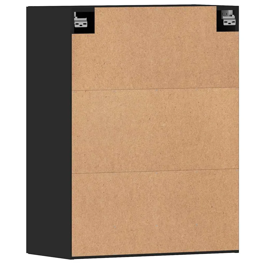 Armoires murales 2 pcs noir bois d'ingénierie - 9