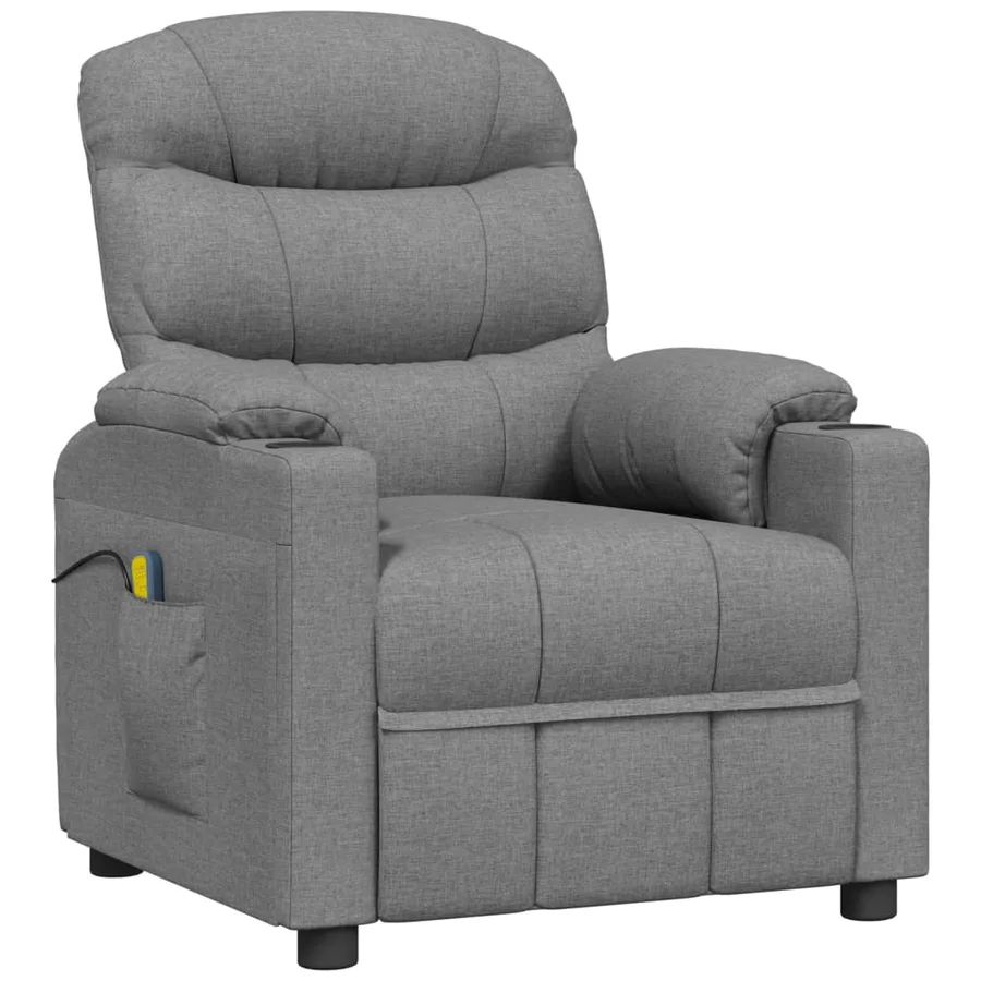 Fauteuil de massage Gris clair Tissu - 2