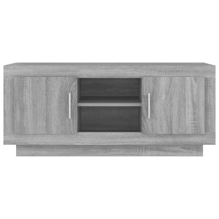 Meuble TV sonoma gris 102x35x45 cm bois d'ingénierie - 5