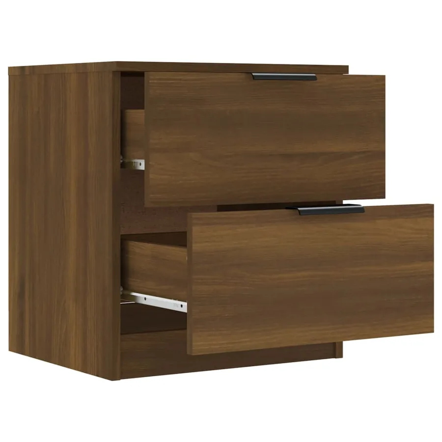 Tables de chevet 2 pcs Chêne marron Bois d'ingénierie - 7