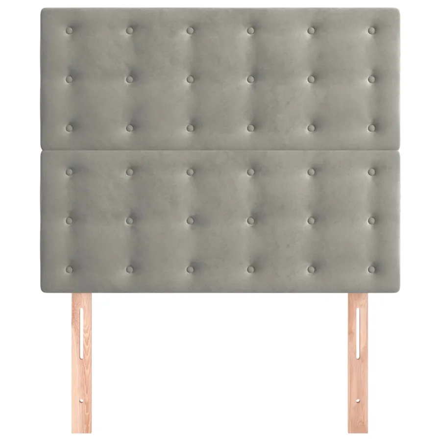 Tête de lit Gris clair 90x5x118/128 cm Velours - 3