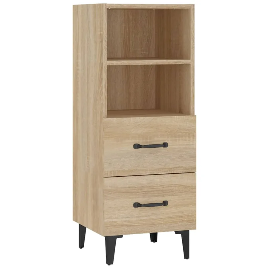 Buffet Chêne sonoma 34,5x34x90 cm Bois d'ingénierie - 2