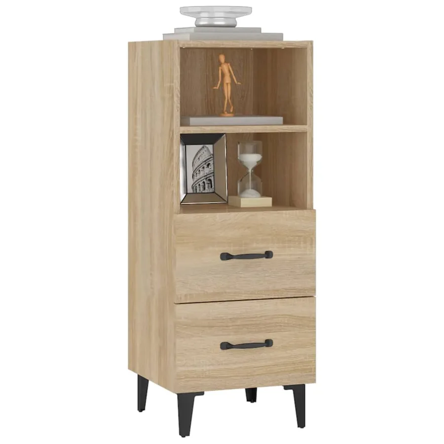 Buffet Chêne sonoma 34,5x34x90 cm Bois d'ingénierie - 4
