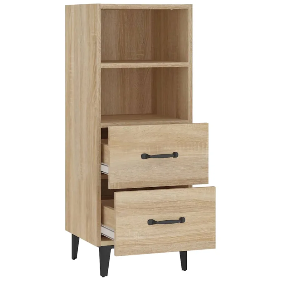 Buffet Chêne sonoma 34,5x34x90 cm Bois d'ingénierie - 7