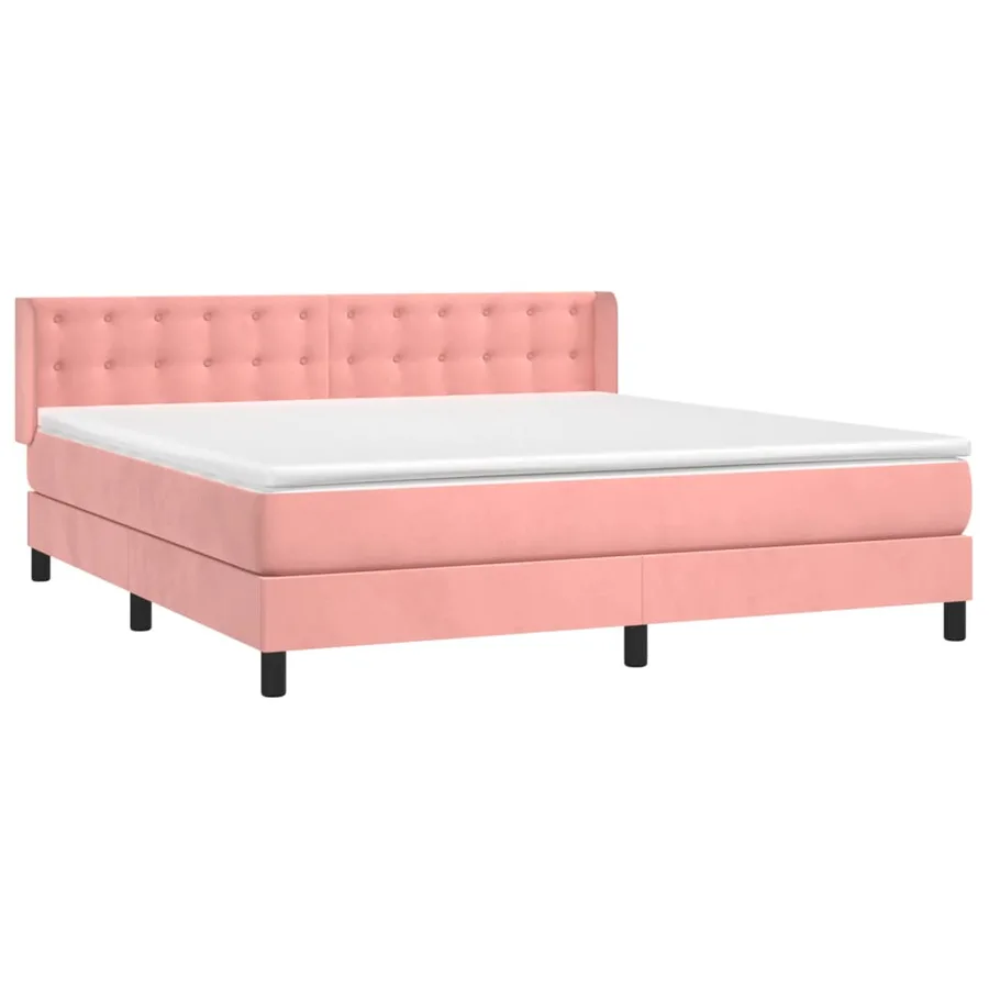 Sommier à lattes de lit avec matelas Rose 180x200 cm Velours - 3