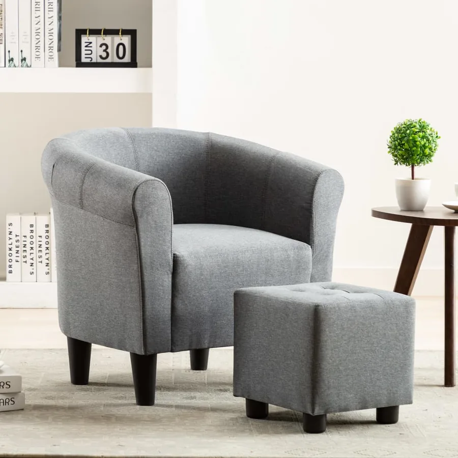 Fauteuil Gris foncé Tissu