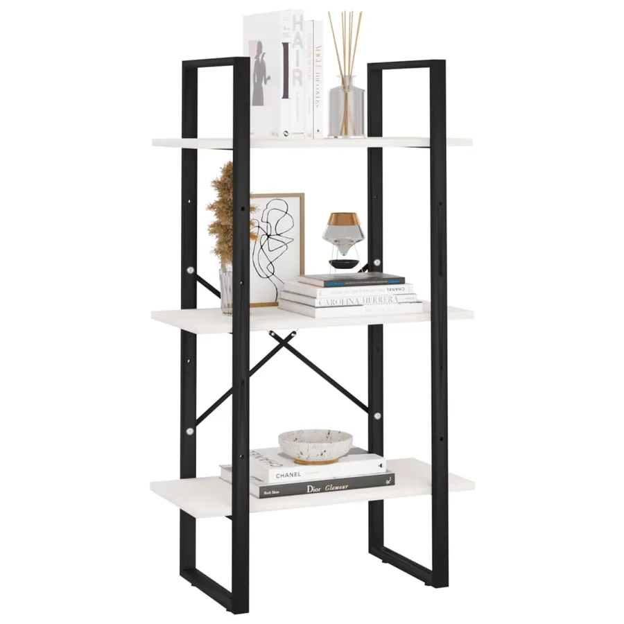 Étagère de rangement Blanc 60x30x105 cm Bois de pin massif - 4