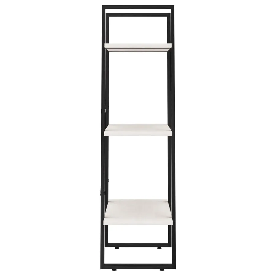 Étagère de rangement Blanc 60x30x105 cm Bois de pin massif - 6