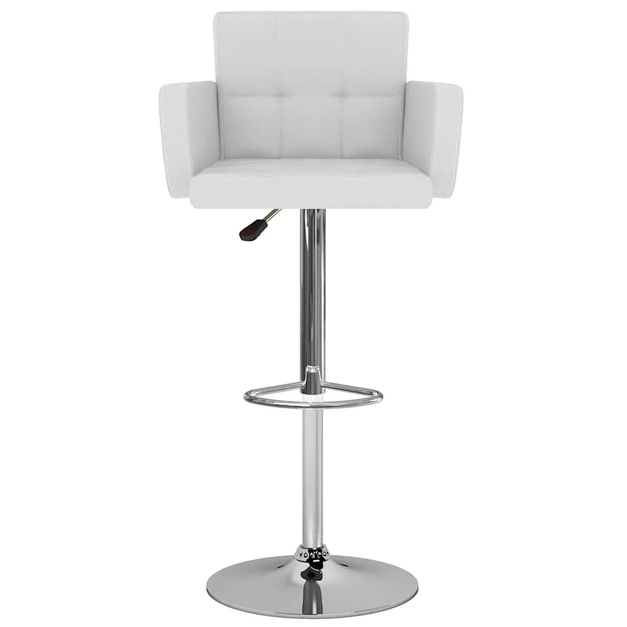 Tabourets de bar lot de 2 blanc similicuir - 3