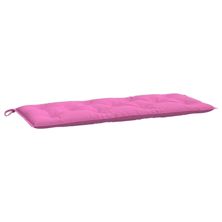 Coussin de banc de jardin rose 120x50x7 cm tissu - 2